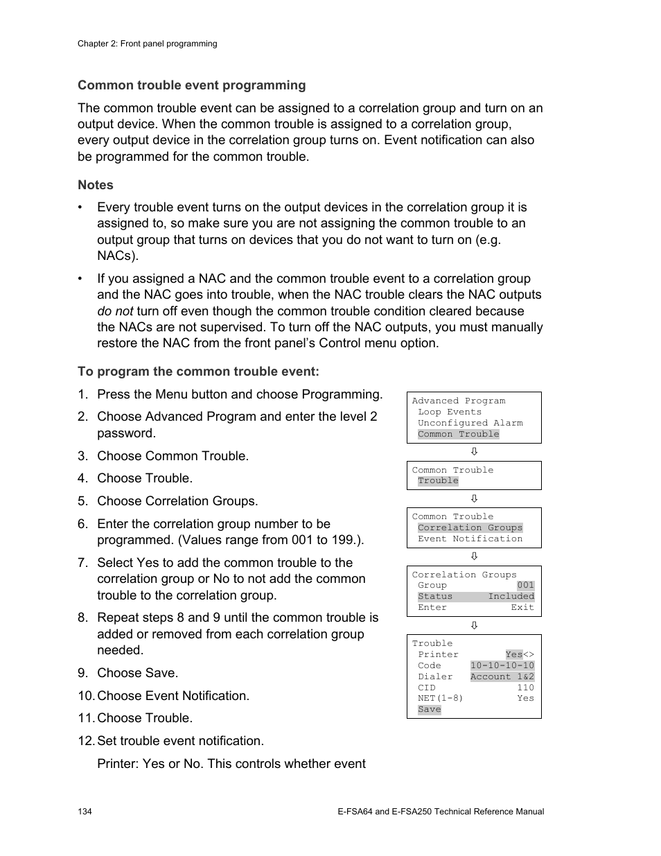 Edwards Signaling eFSA250 User Manual | Page 146 / 288