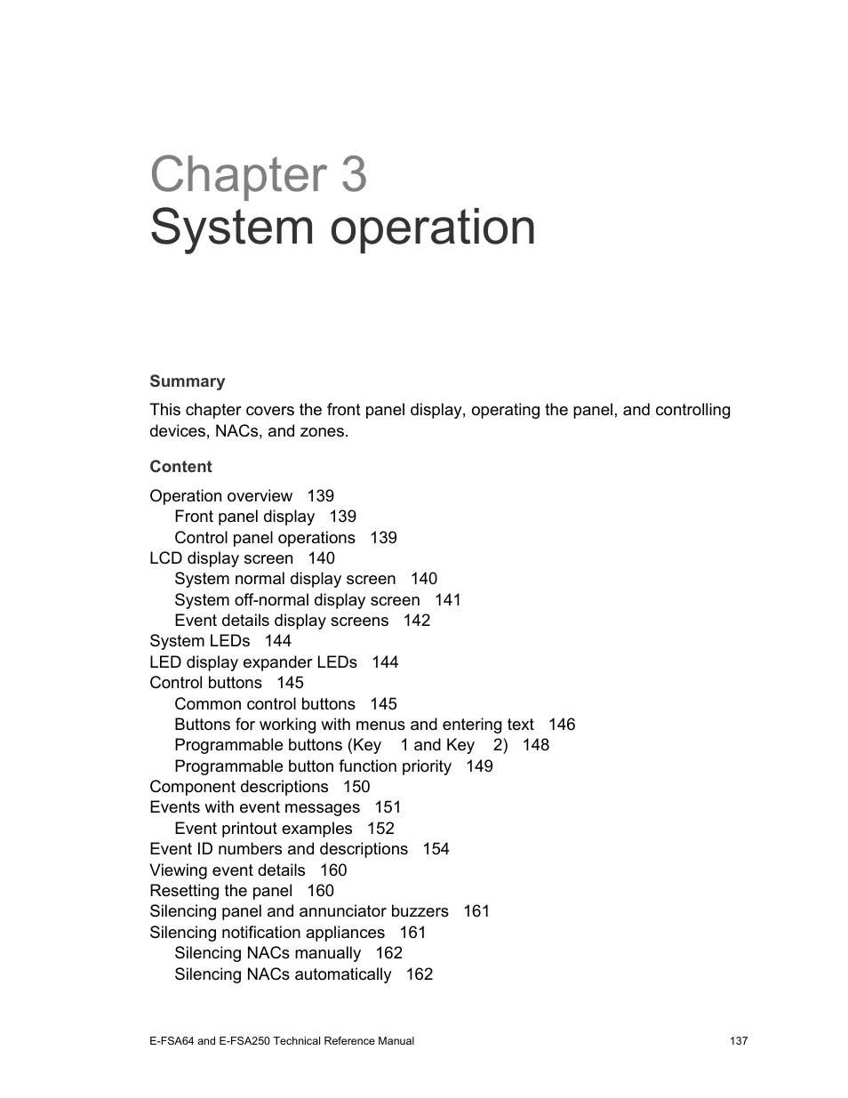 Chapter 3 system operation | Edwards Signaling eFSA250 User Manual | Page 149 / 288