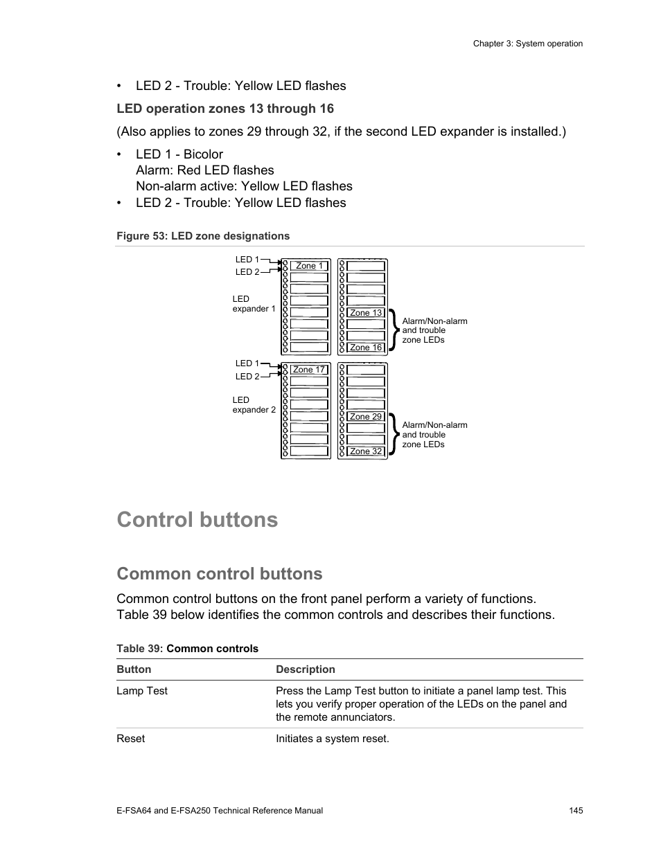 Control buttons, Common control buttons | Edwards Signaling eFSA250 User Manual | Page 157 / 288