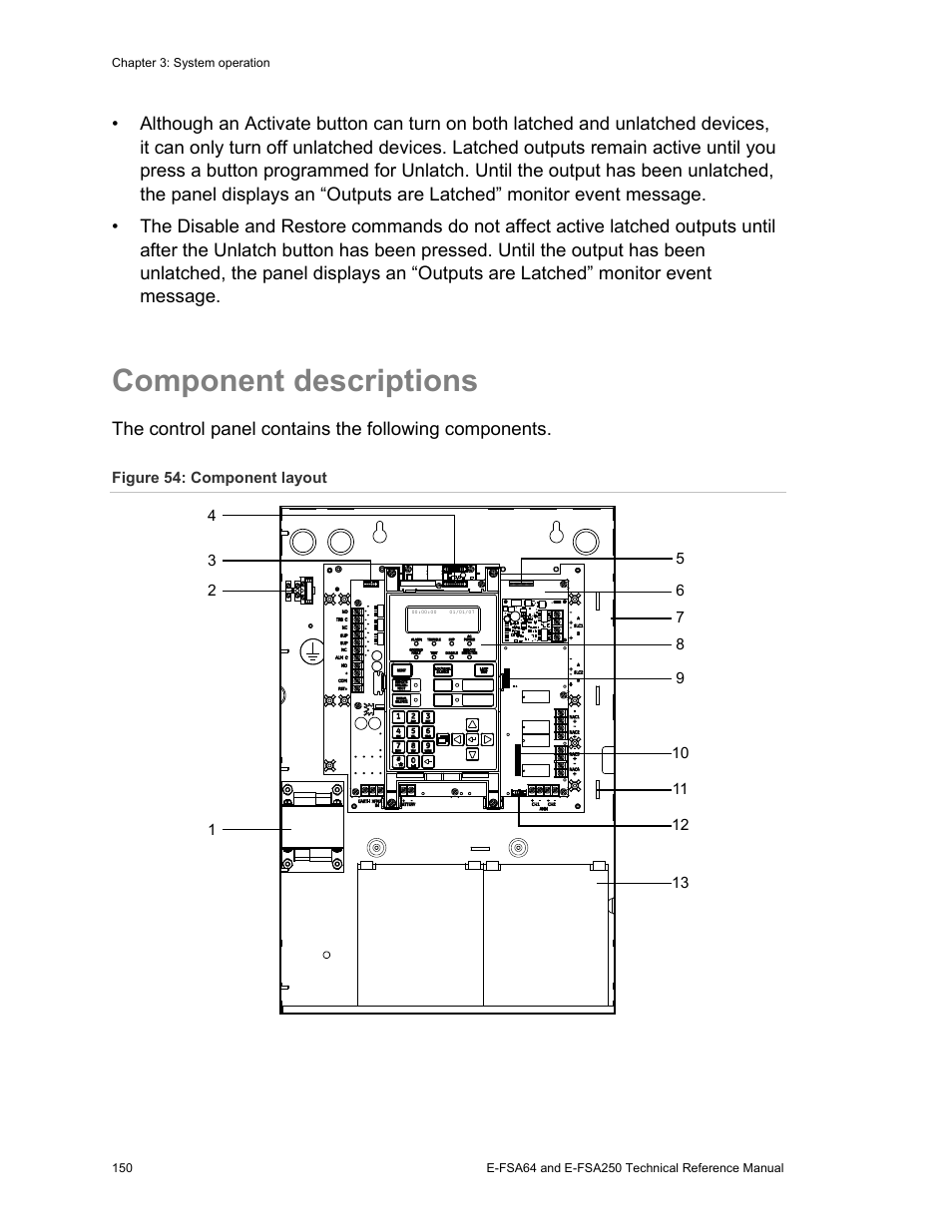 Component descriptions | Edwards Signaling eFSA250 User Manual | Page 162 / 288