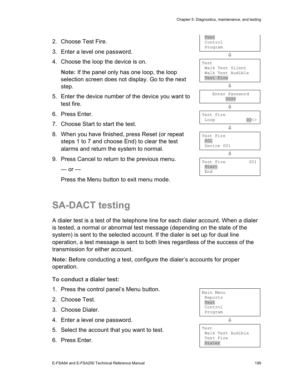 Sa-dact testing | Edwards Signaling eFSA250 User Manual | Page 211 / 288