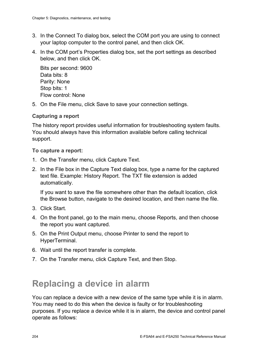 Replacing a device in alarm | Edwards Signaling eFSA250 User Manual | Page 216 / 288