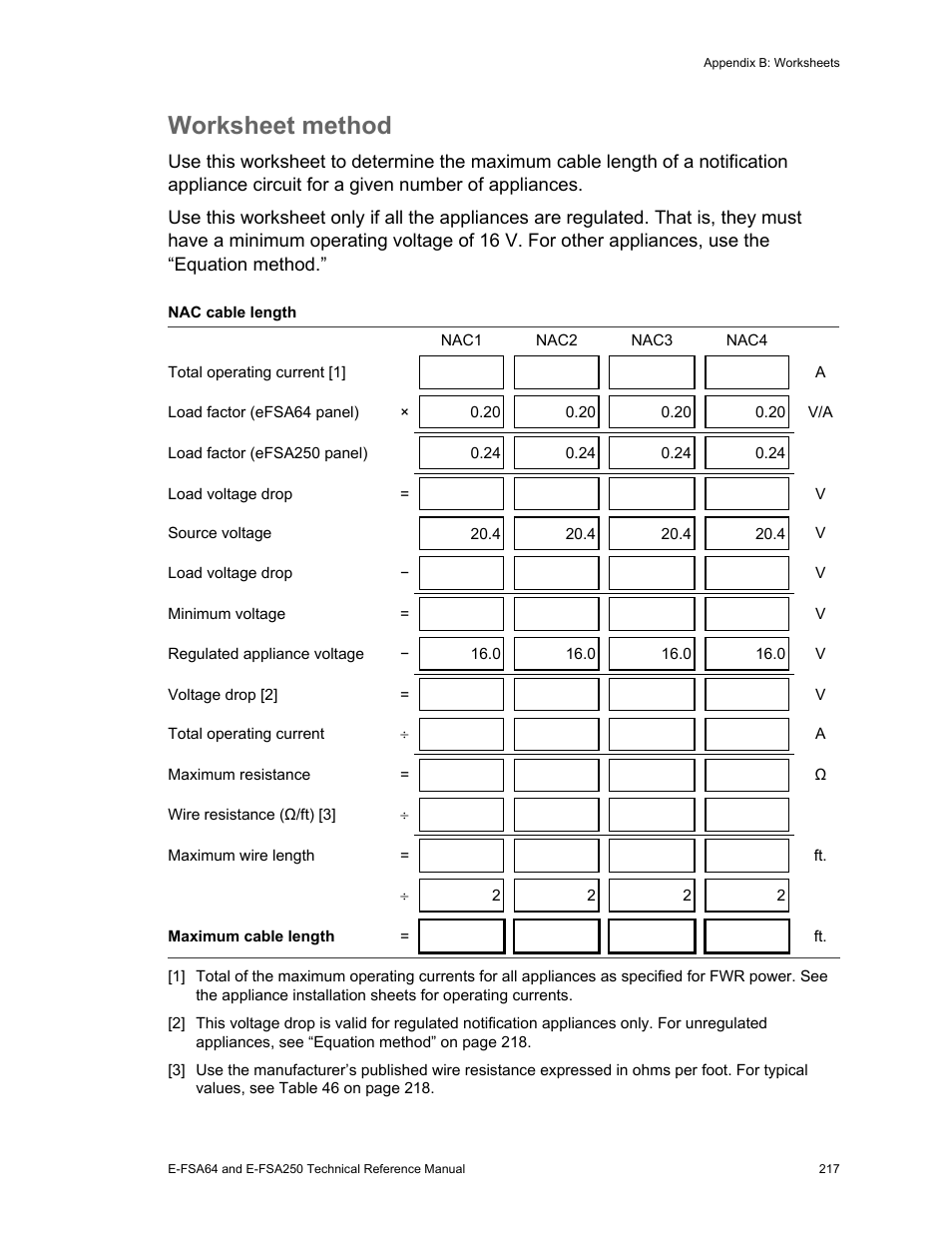 Worksheet method | Edwards Signaling eFSA250 User Manual | Page 229 / 288