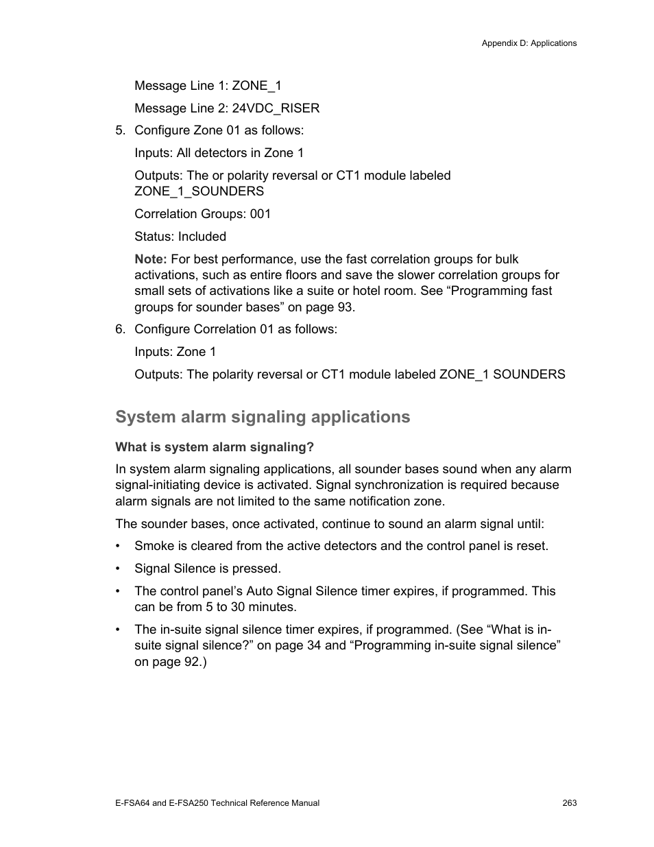 System alarm signaling applications | Edwards Signaling eFSA250 User Manual | Page 275 / 288
