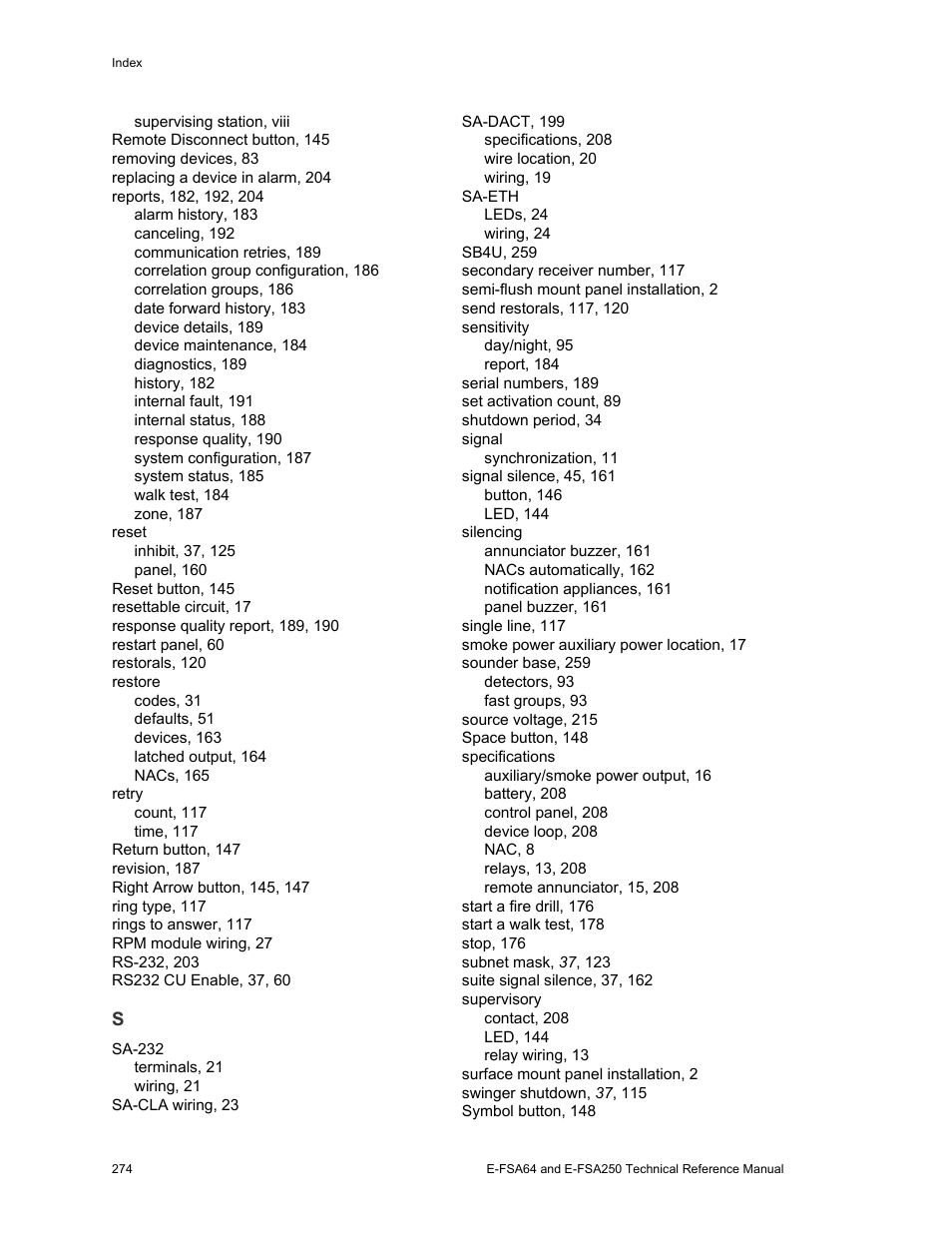 Edwards Signaling eFSA250 User Manual | Page 286 / 288
