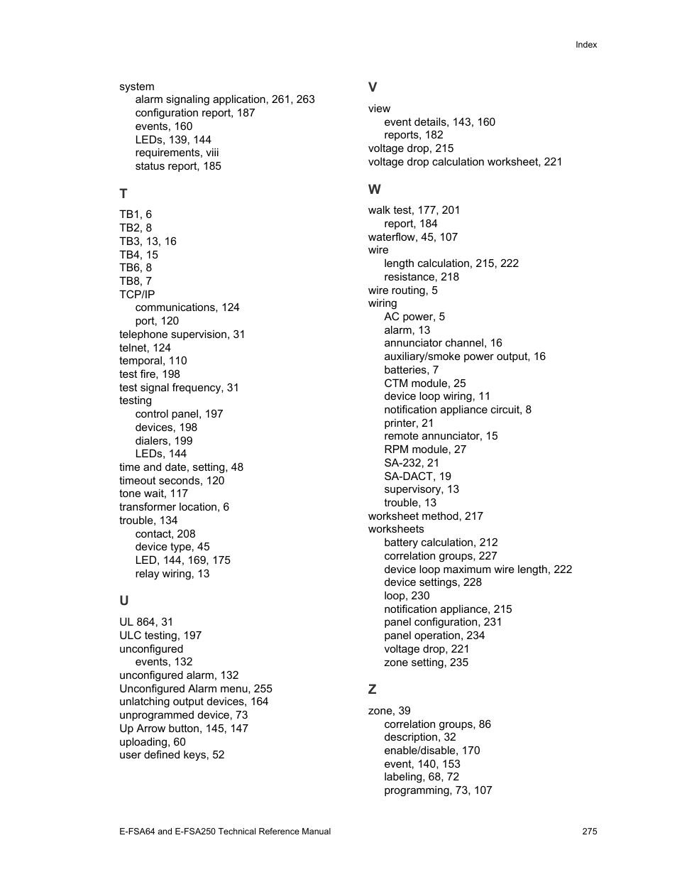 Edwards Signaling eFSA250 User Manual | Page 287 / 288