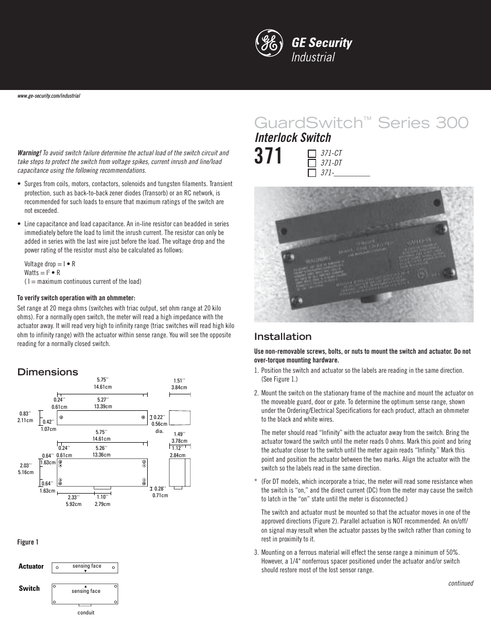 Edwards Signaling 371 User Manual | 2 pages