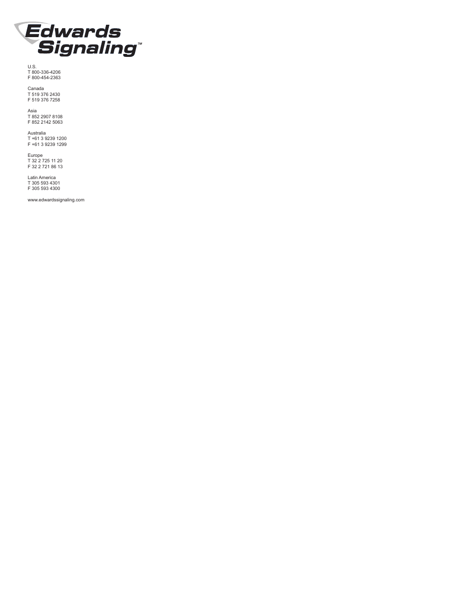 Edwards Signaling 48XBRM Series User Manual | Page 4 / 4