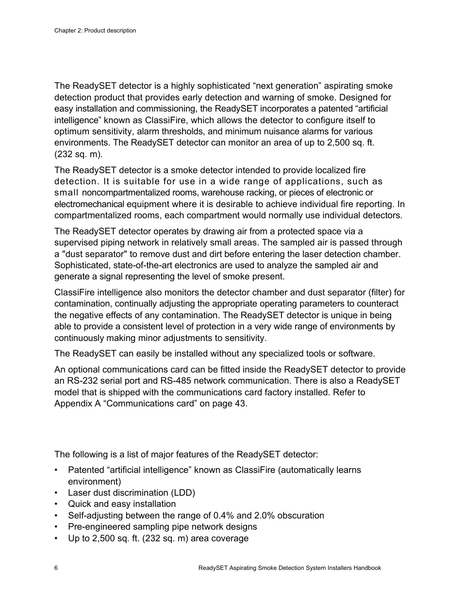 Introduction, Features | Edwards Signaling ReadySet User Manual | Page 14 / 58