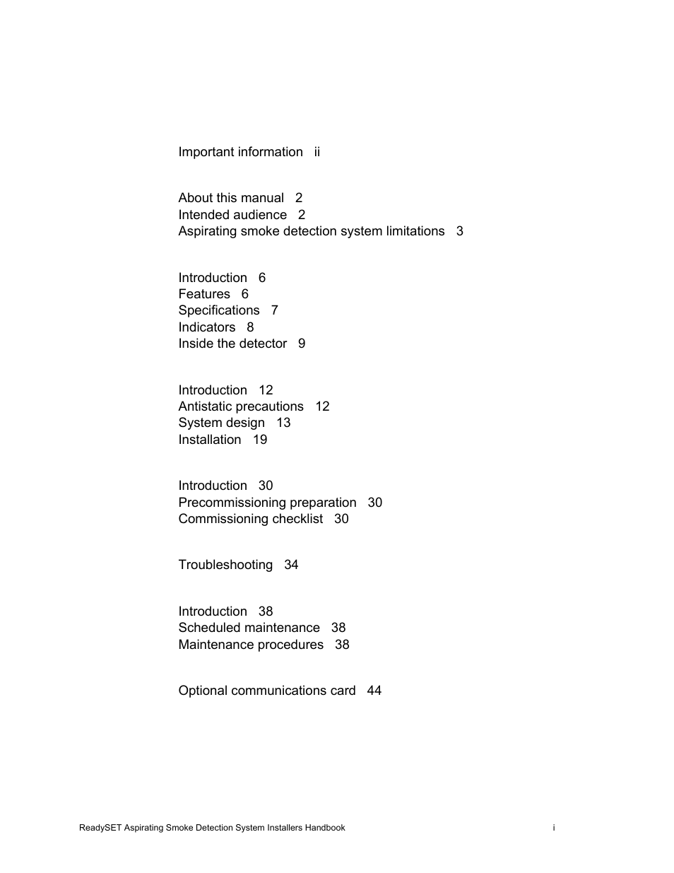 Content | Edwards Signaling ReadySet User Manual | Page 3 / 58