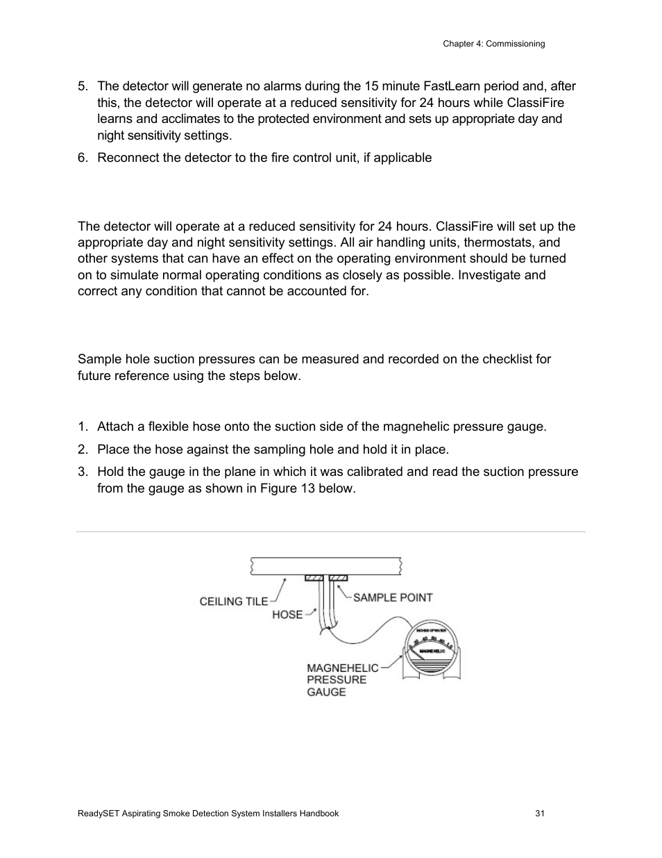 Acclimation period, Suction pressure verification | Edwards Signaling ReadySet User Manual | Page 39 / 58