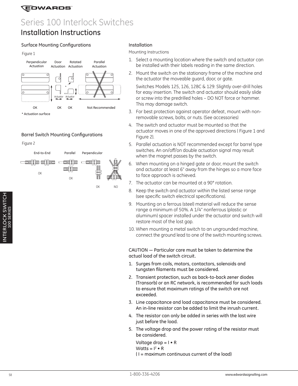 Edwards Signaling 100 Series User Manual | 1 page