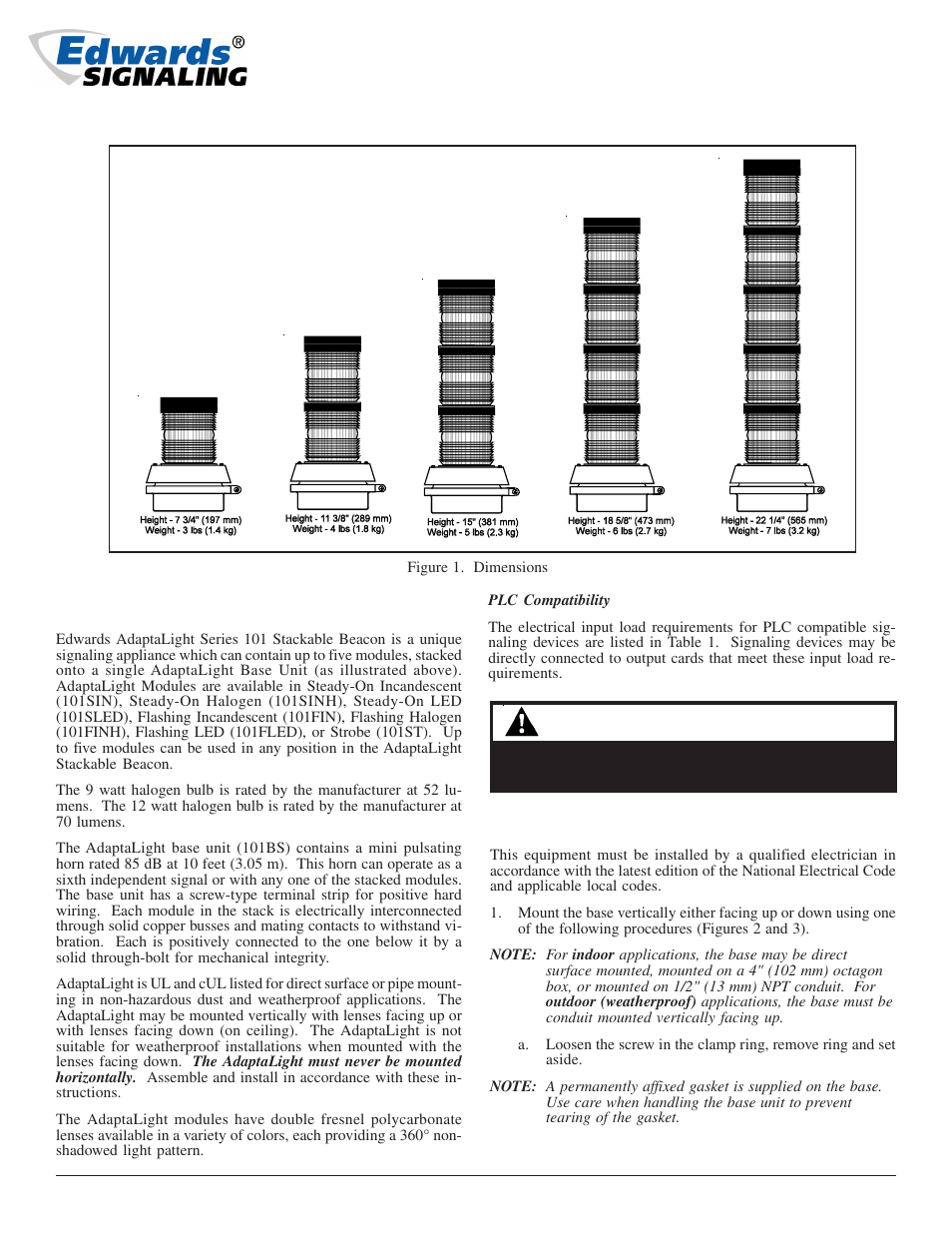 Edwards Signaling 101 Series User Manual | 5 pages