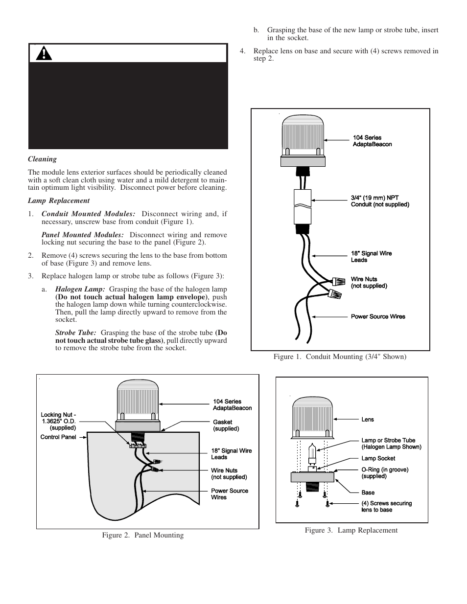 Warnings | Edwards Signaling 104 Series User Manual | Page 2 / 3