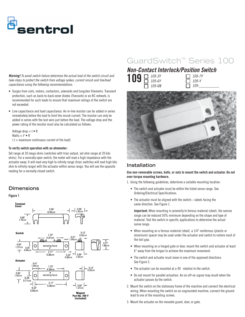 Edwards Signaling 109 User Manual | 2 pages