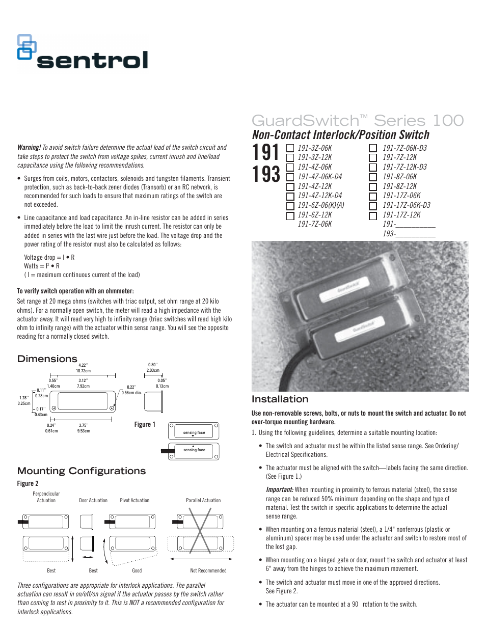Edwards Signaling 191 Series User Manual | 4 pages