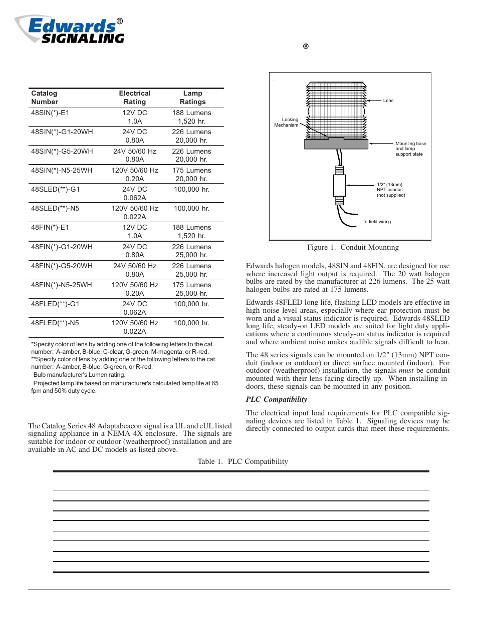 Edwards Signaling 48 Series User Manual | 3 pages