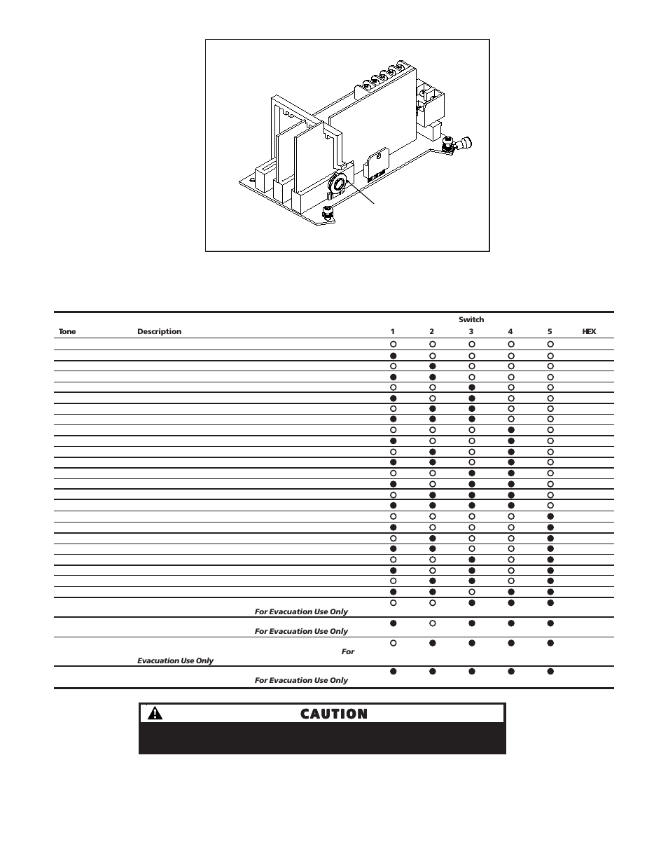 Caution | Edwards Signaling 5530M-485 User Manual | Page 13 / 13