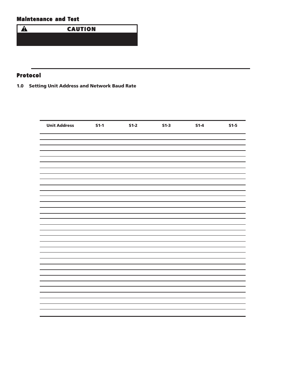 Caution, Maintenance and, Protocol | Edwards Signaling 5530M-485 User Manual | Page 3 / 13