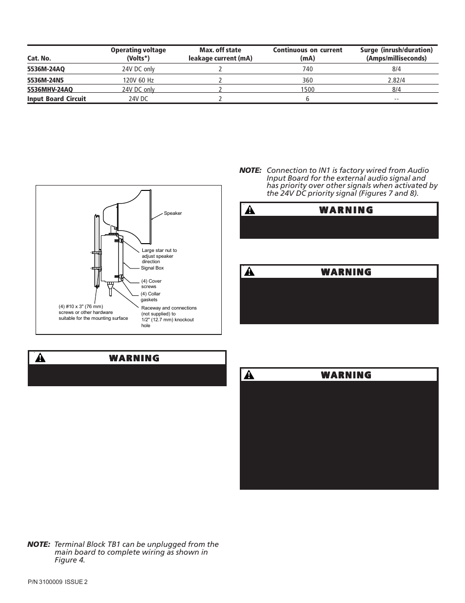 Edwards Signaling 5536MHV-24 User Manual | Page 2 / 5