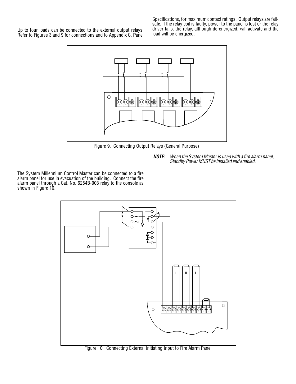 7 - connecting to output relay, External inputs | Edwards Signaling 5541M-Y6 User Manual | Page 12 / 33
