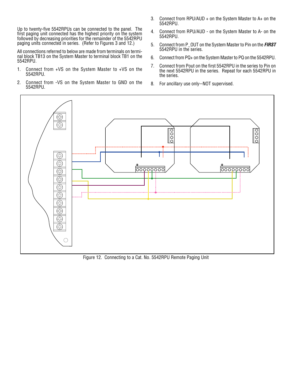 10 - connecting to remote paging units, 5542rpu | Edwards Signaling 5541M-Y6 User Manual | Page 14 / 33