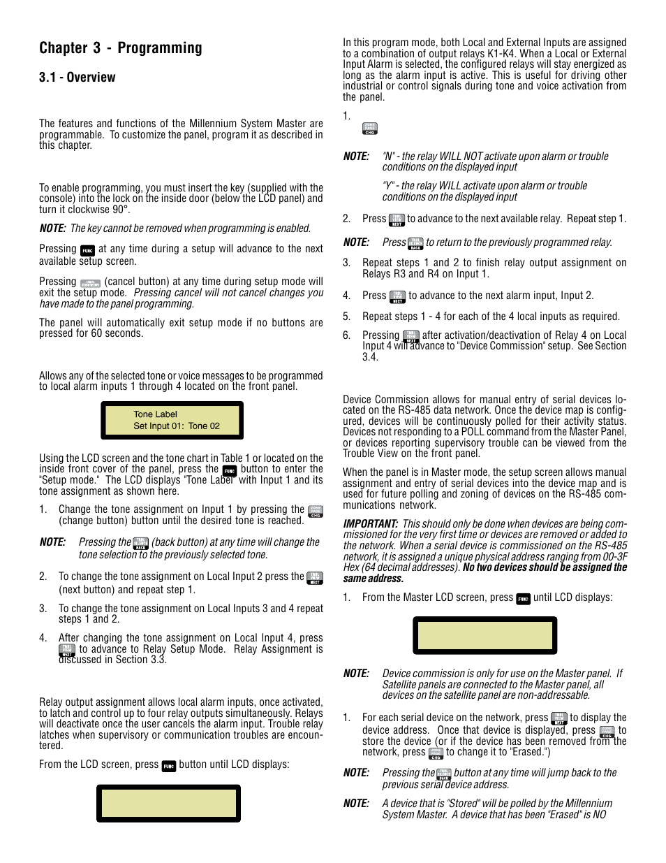 Chapter 3 - programming | Edwards Signaling 5541M-Y6 User Manual | Page 16 / 33