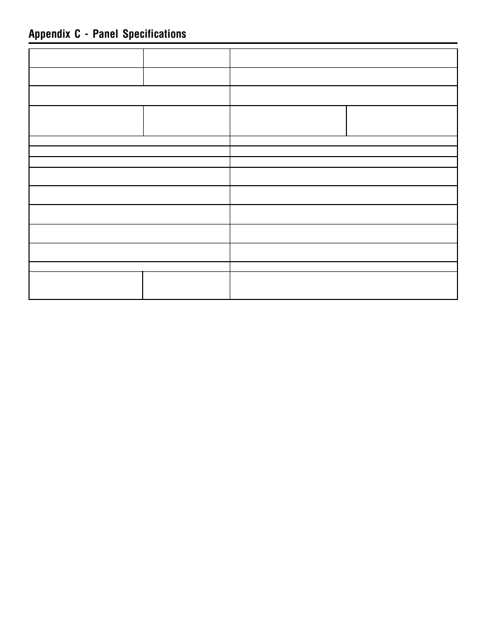 Appendix c - panel specifications | Edwards Signaling 5541M-Y6 User Manual | Page 32 / 33