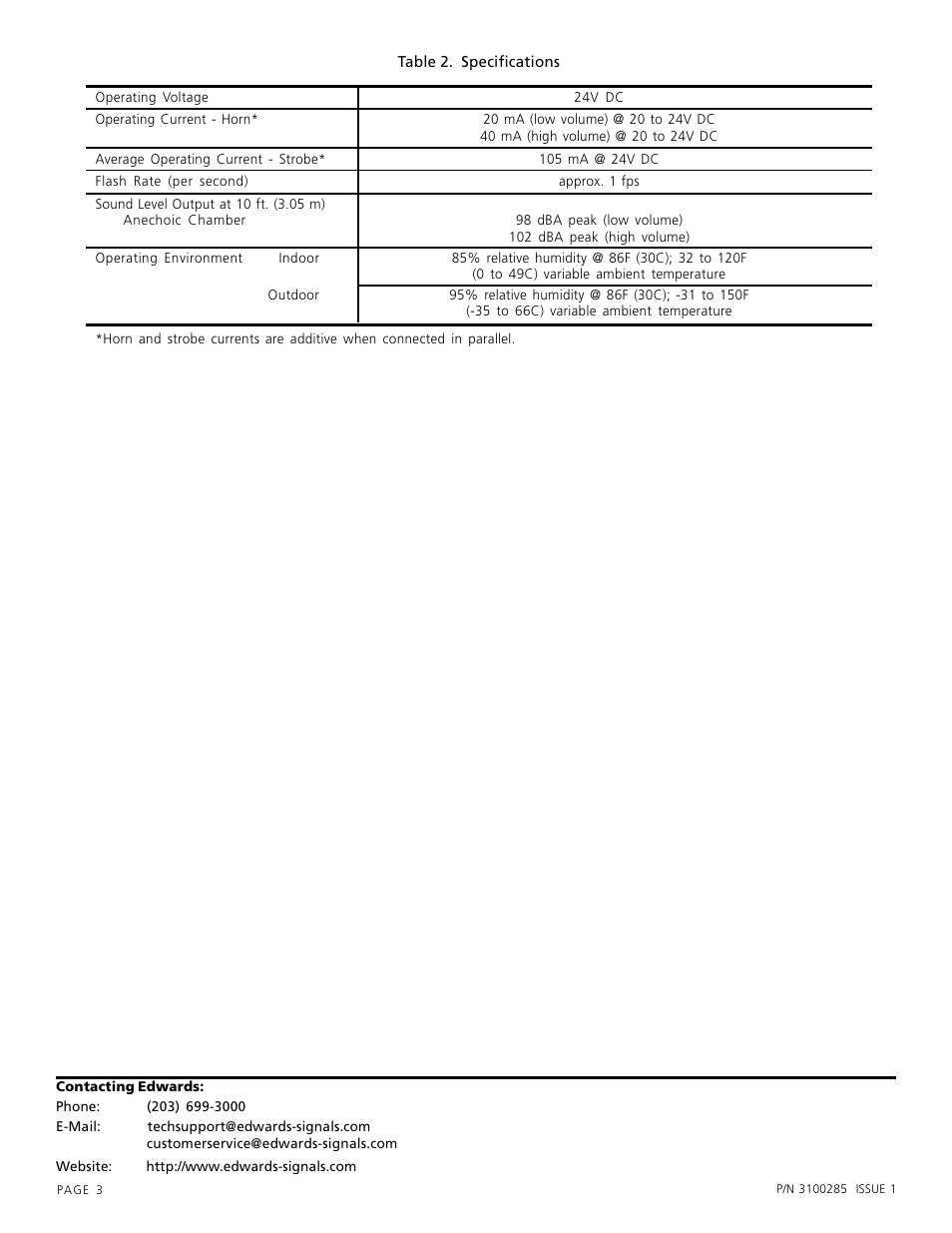 Edwards Signaling 869DSTR-G1 User Manual | Page 3 / 3