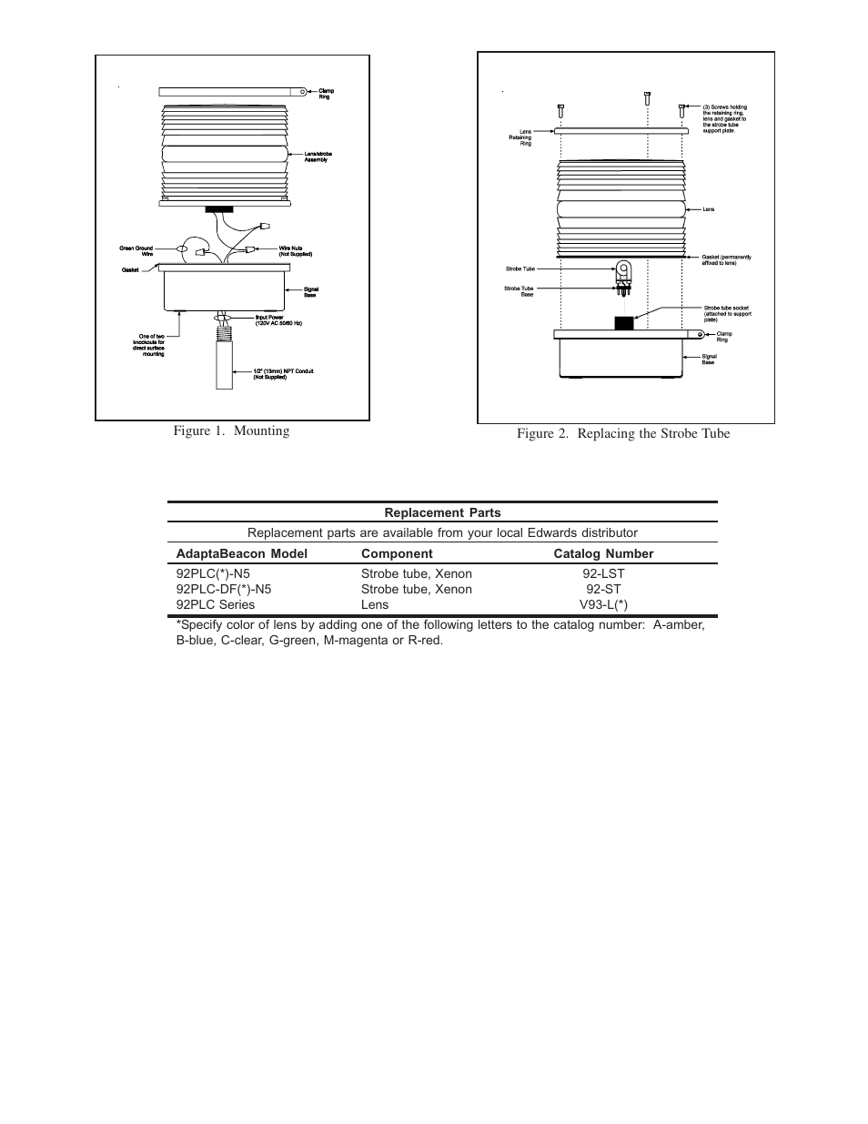 Edwards Signaling 92PLC Series User Manual | Page 3 / 3