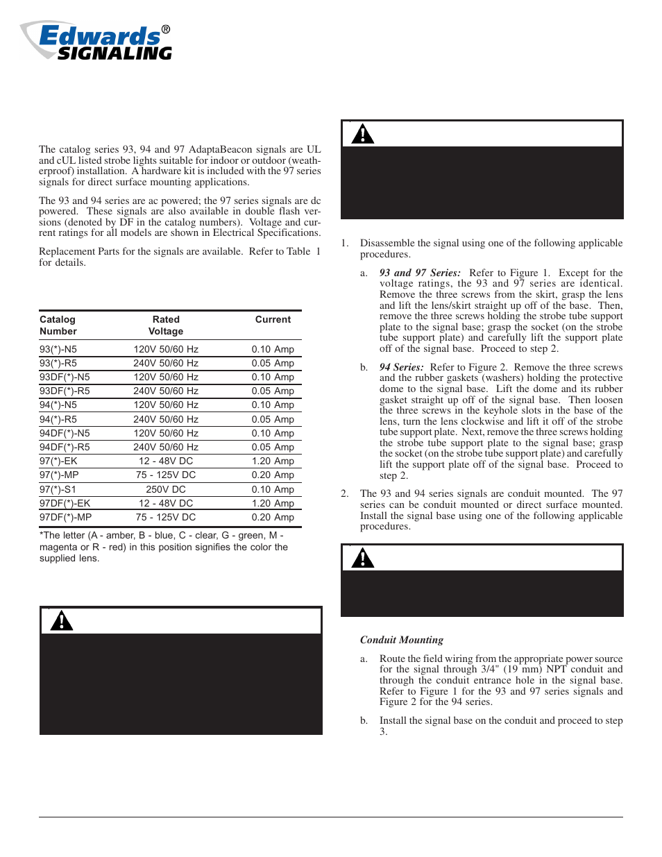 Edwards Signaling 97DF User Manual | 5 pages