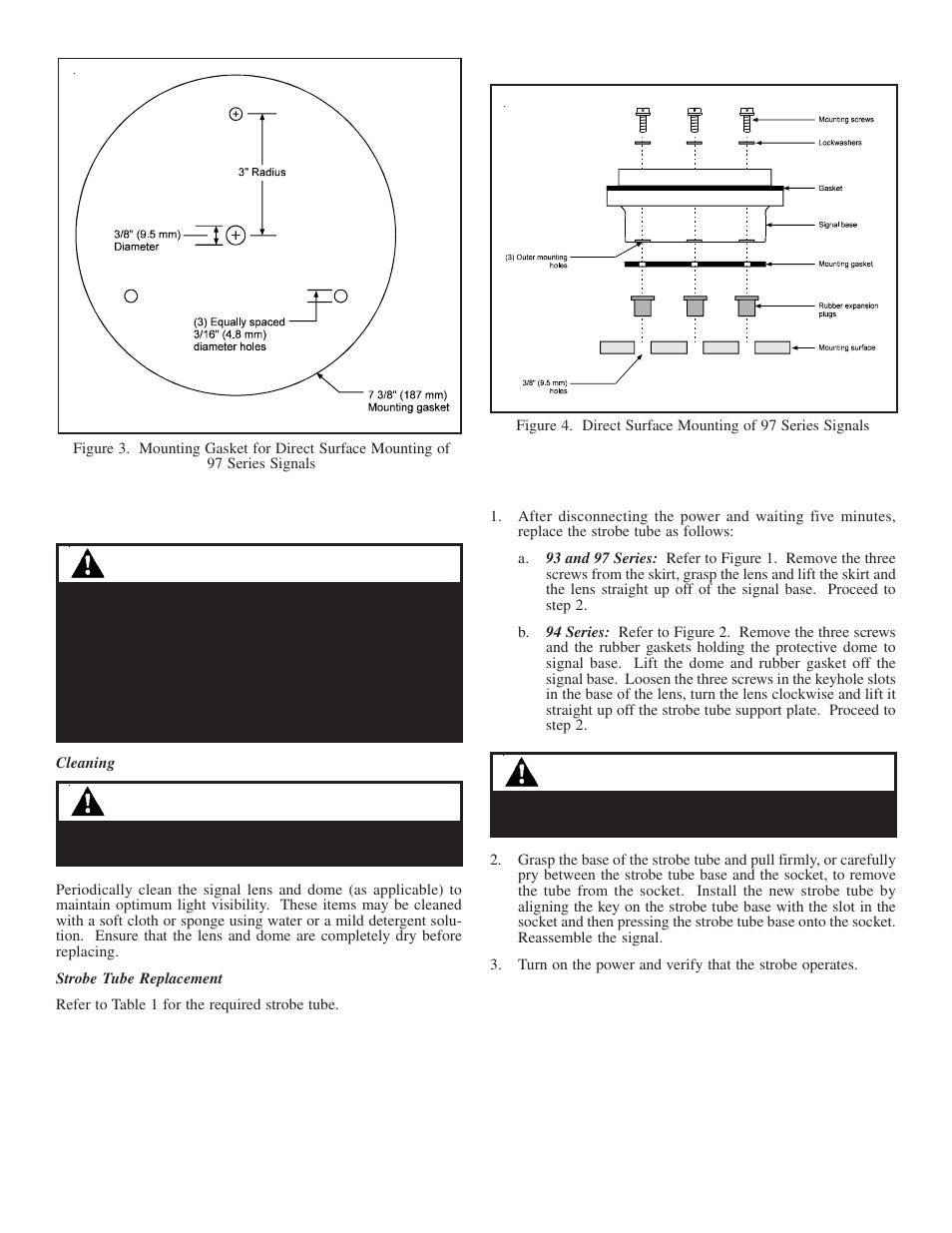 Warnings, Caution | Edwards Signaling 97DF User Manual | Page 3 / 5