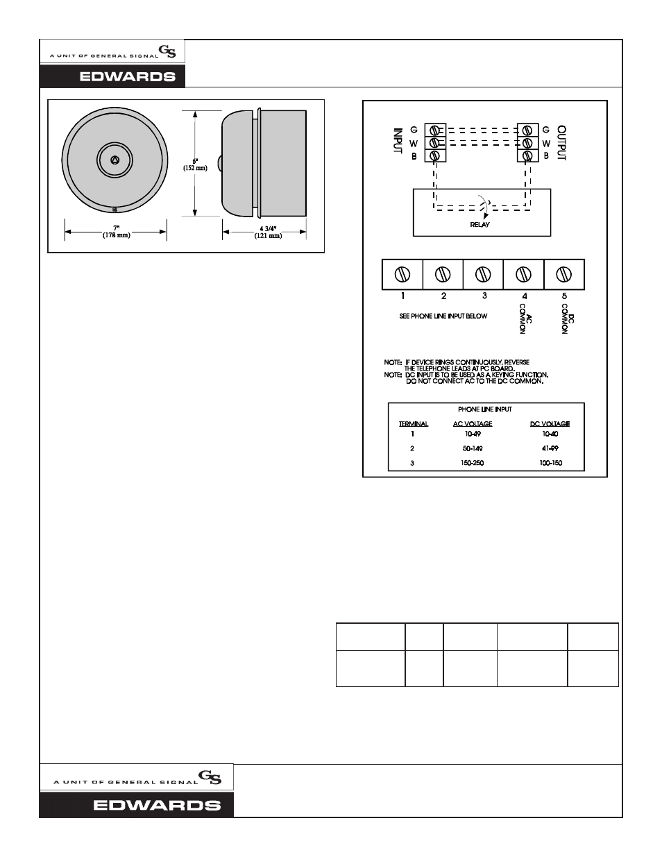 Edwards Signaling B-KBP-5060-N5 User Manual | 2 pages