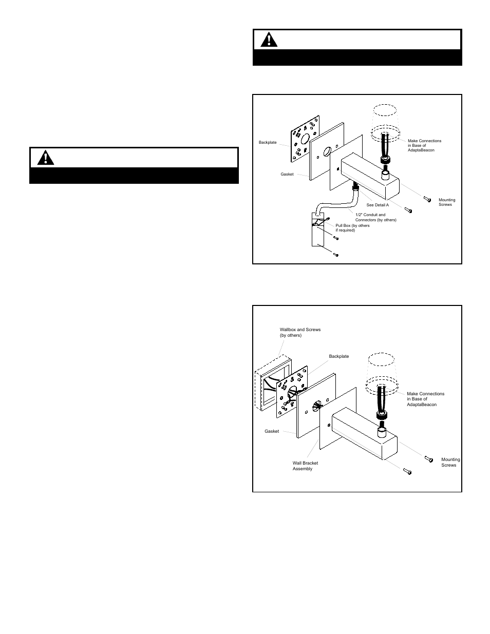 Warning | Edwards Signaling WBR User Manual | Page 2 / 2