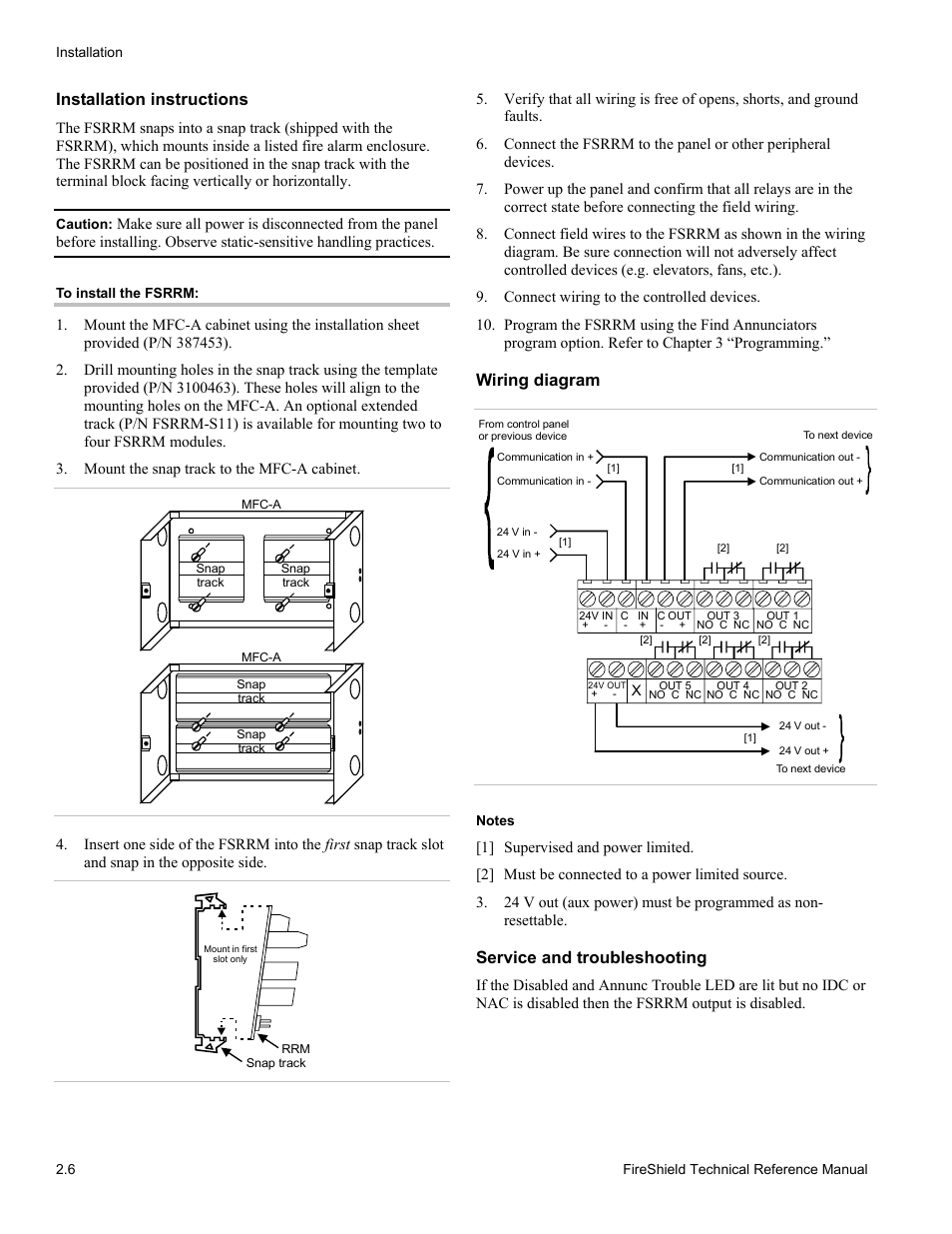 Installation instructions, Wiring diagram, Service and troubleshooting | Edwards Signaling FireShield 10 Zone User Manual | Page 16 / 68