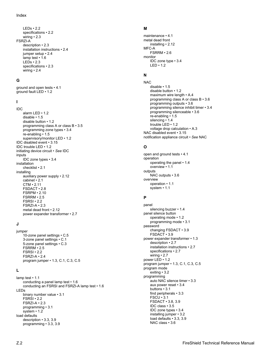 Edwards Signaling FireShield 10 Zone User Manual | Page 64 / 68