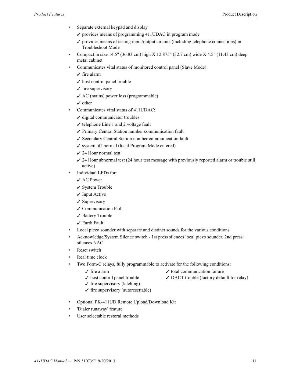 Fire-Lite 411UDAC Fire Alarm Communicator User Manual | Page 11 / 84