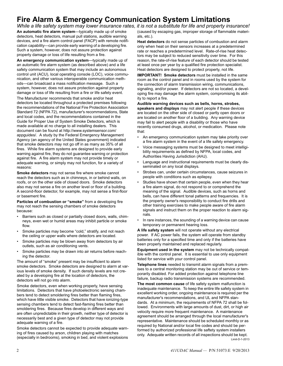 Fire-Lite 411UDAC Fire Alarm Communicator User Manual | Page 2 / 84