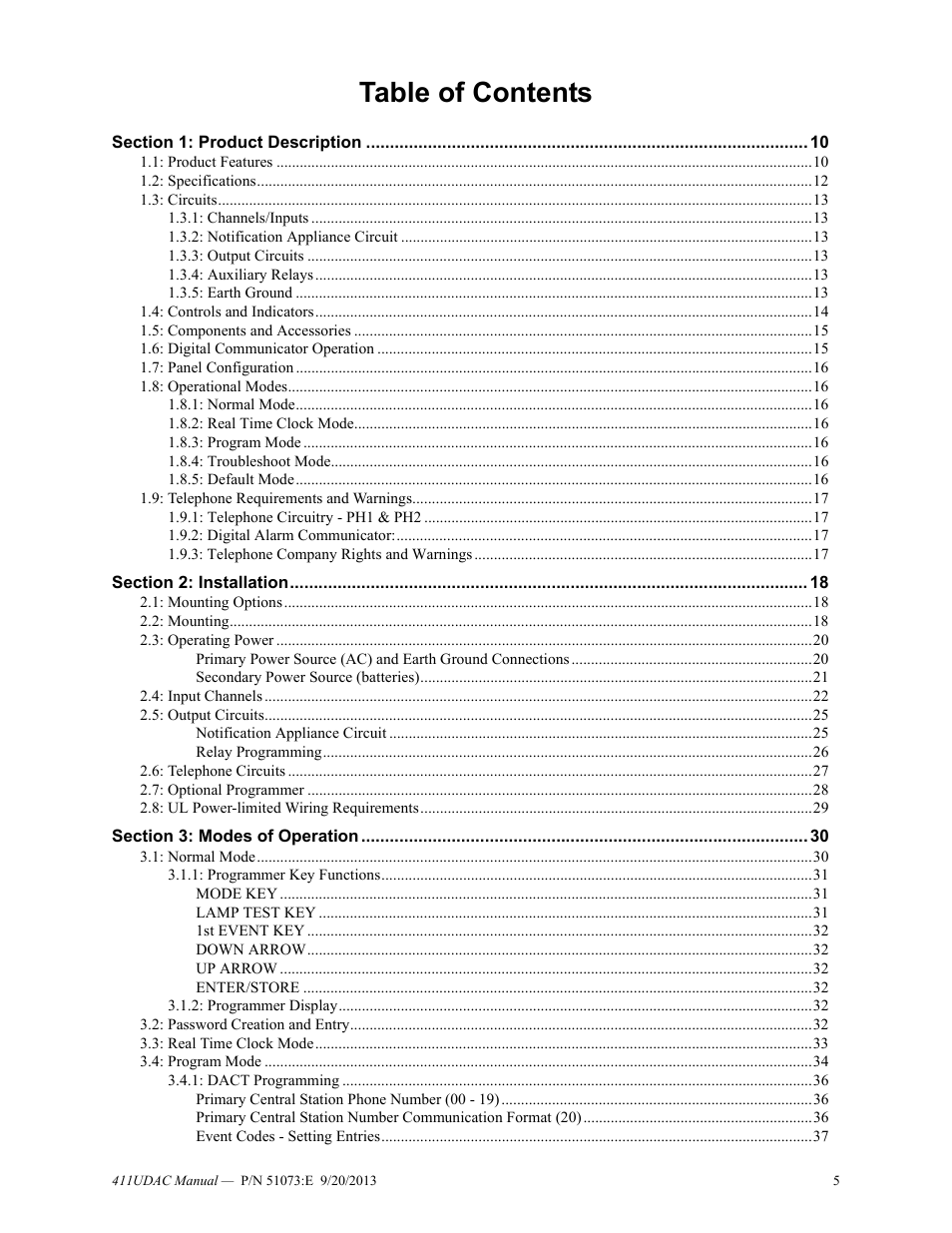 Fire-Lite 411UDAC Fire Alarm Communicator User Manual | Page 5 / 84