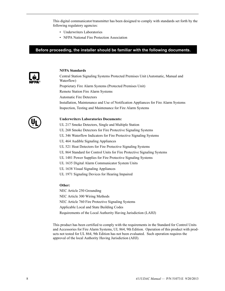 Fire-Lite 411UDAC Fire Alarm Communicator User Manual | Page 8 / 84