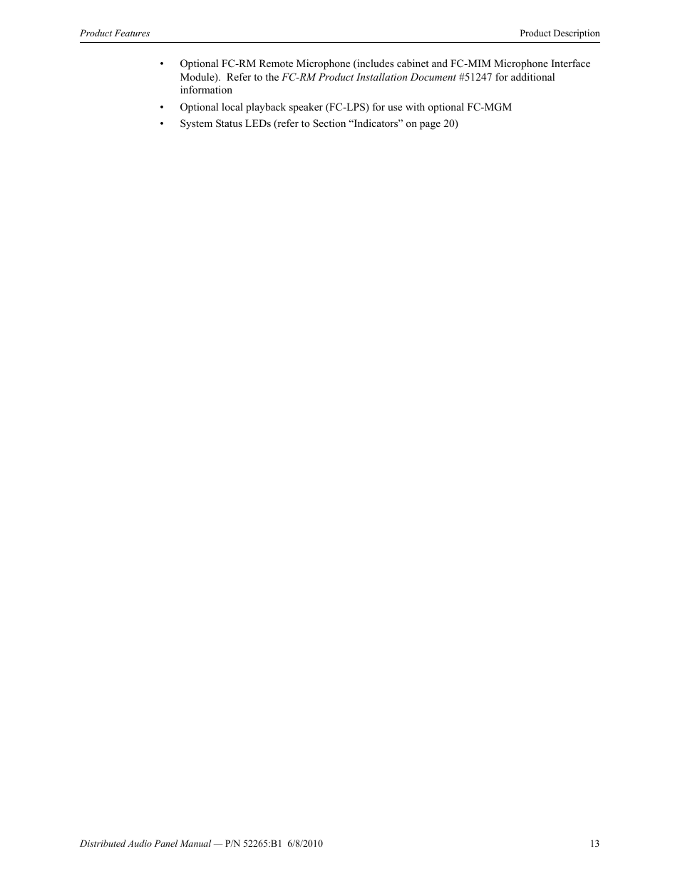 Fire-Lite ACC-25/50DAZS Distributed Audio Panel User Manual | Page 13 / 84