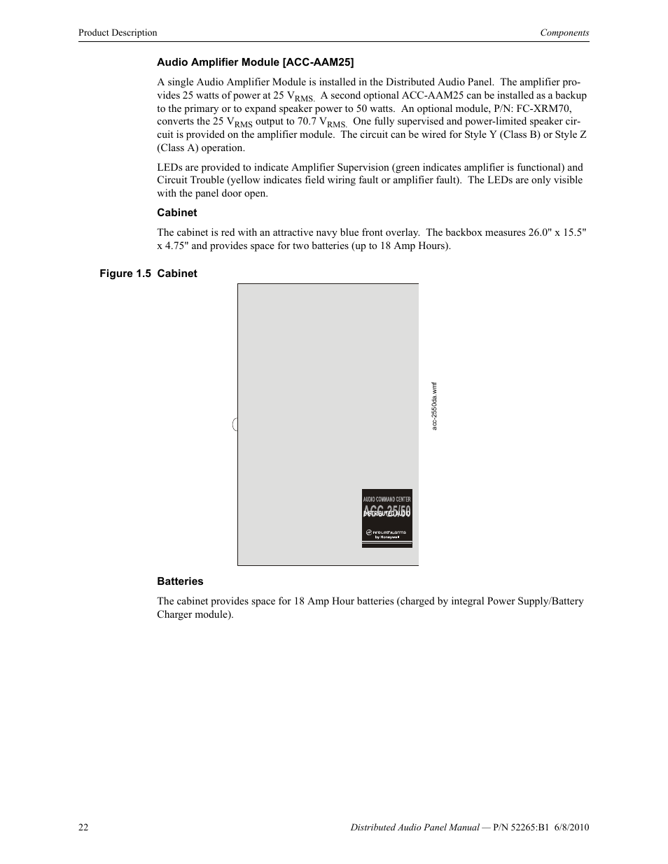 Fire-Lite ACC-25/50DAZS Distributed Audio Panel User Manual | Page 22 / 84