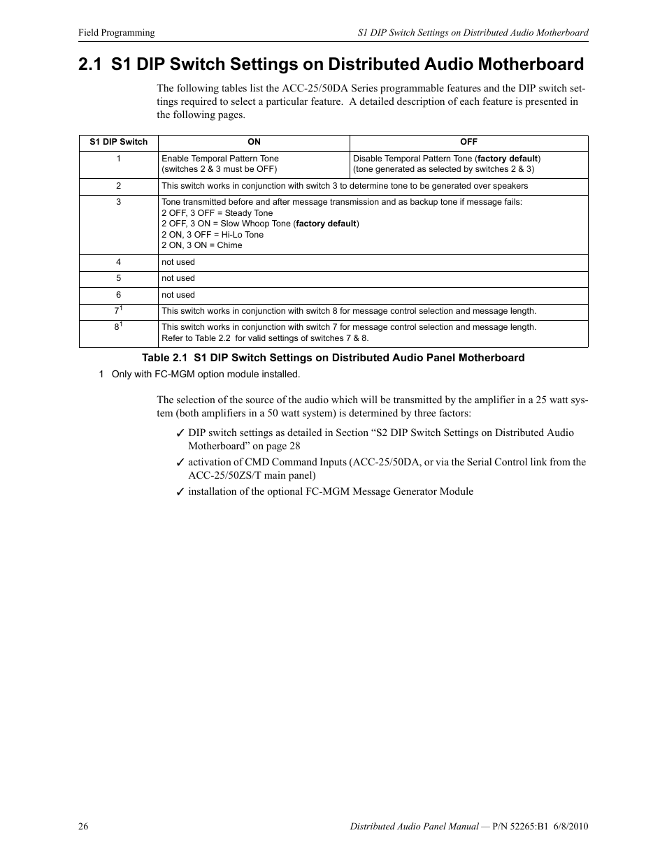 Fire-Lite ACC-25/50DAZS Distributed Audio Panel User Manual | Page 26 / 84
