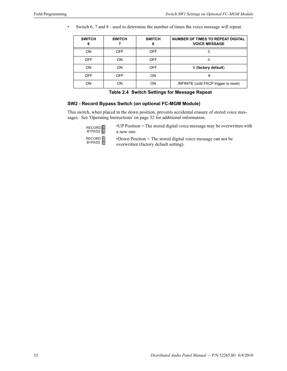 Fire-Lite ACC-25/50DAZS Distributed Audio Panel User Manual | Page 32 / 84