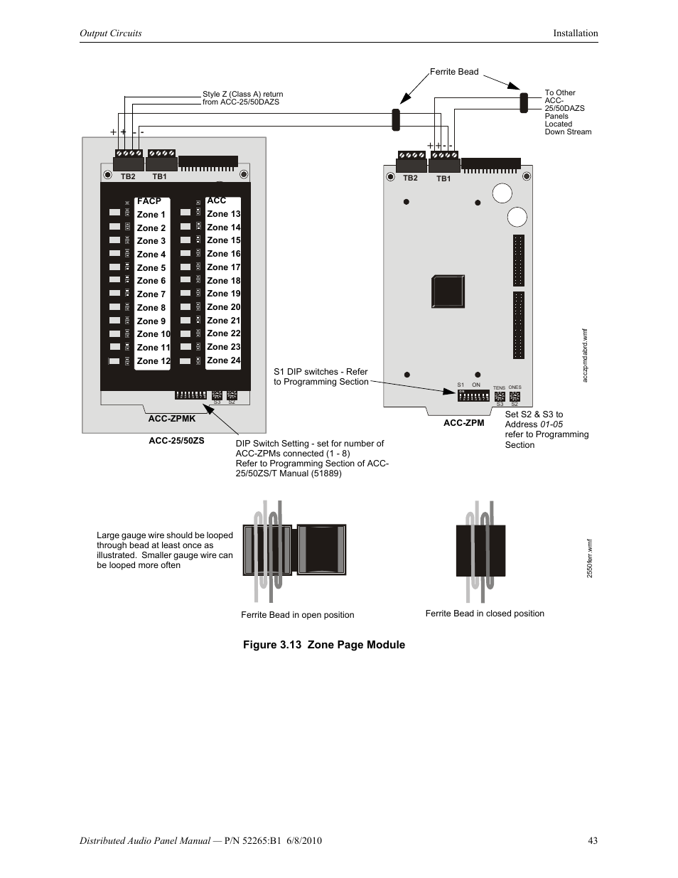 Figure 3.13 zone page module | Fire-Lite ACC-25/50DAZS Distributed Audio Panel User Manual | Page 43 / 84