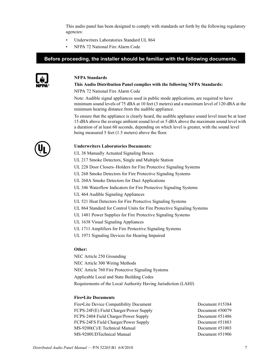 Fire-Lite ACC-25/50DAZS Distributed Audio Panel User Manual | Page 7 / 84