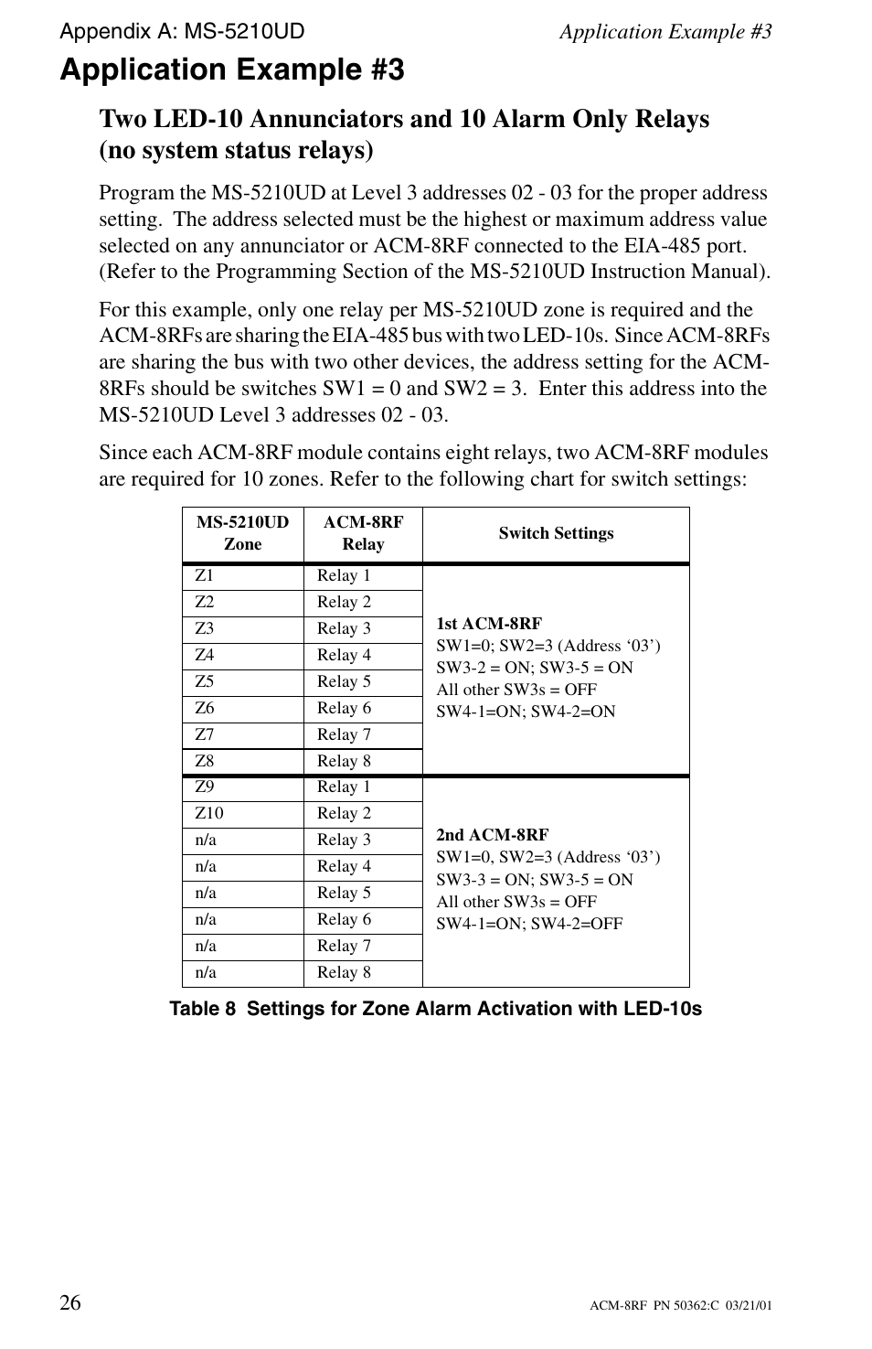 Application example #3 | Fire-Lite ACM-8RF Control Relay Module User Manual | Page 26 / 48