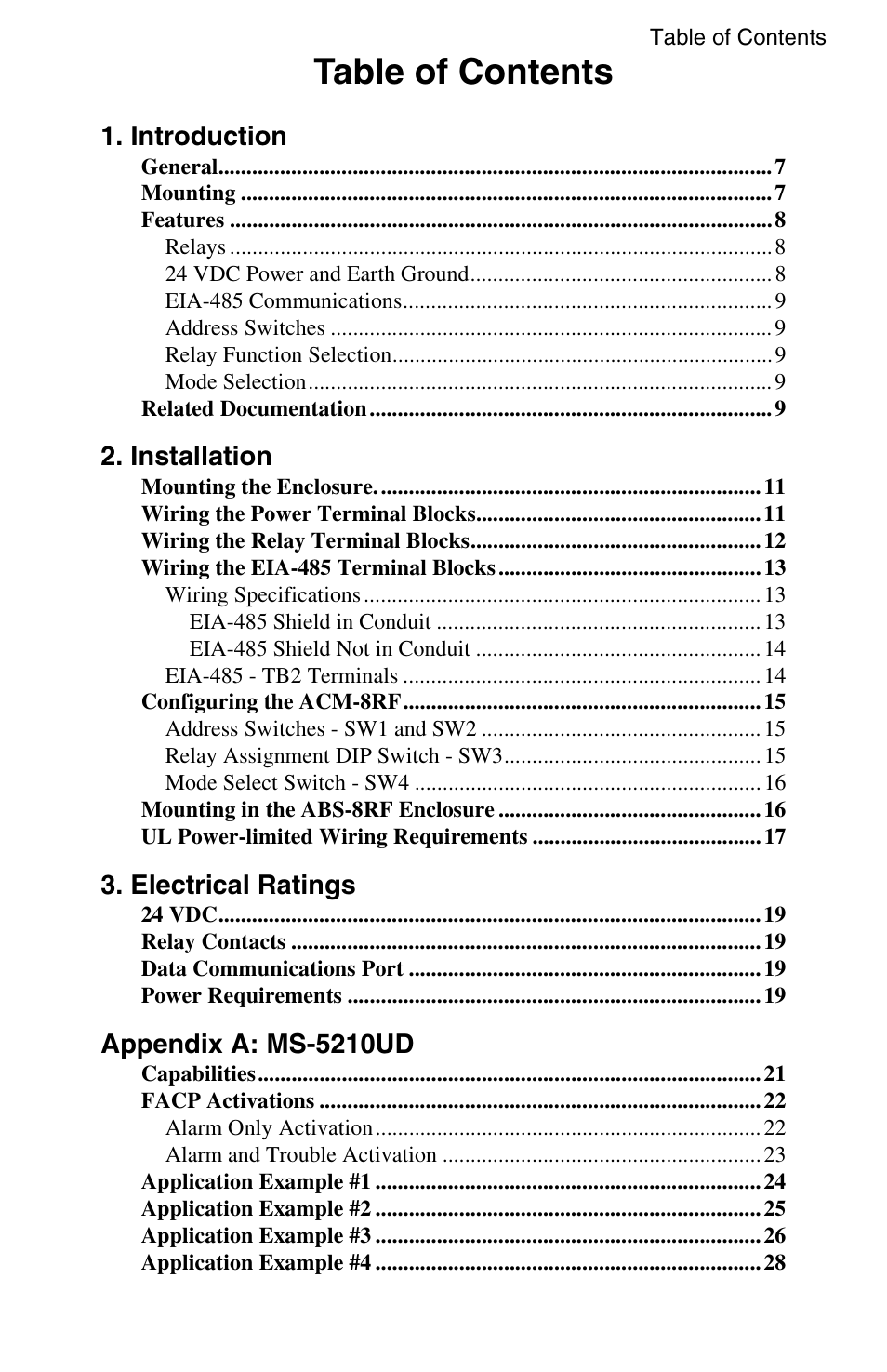 Fire-Lite ACM-8RF Control Relay Module User Manual | Page 5 / 48