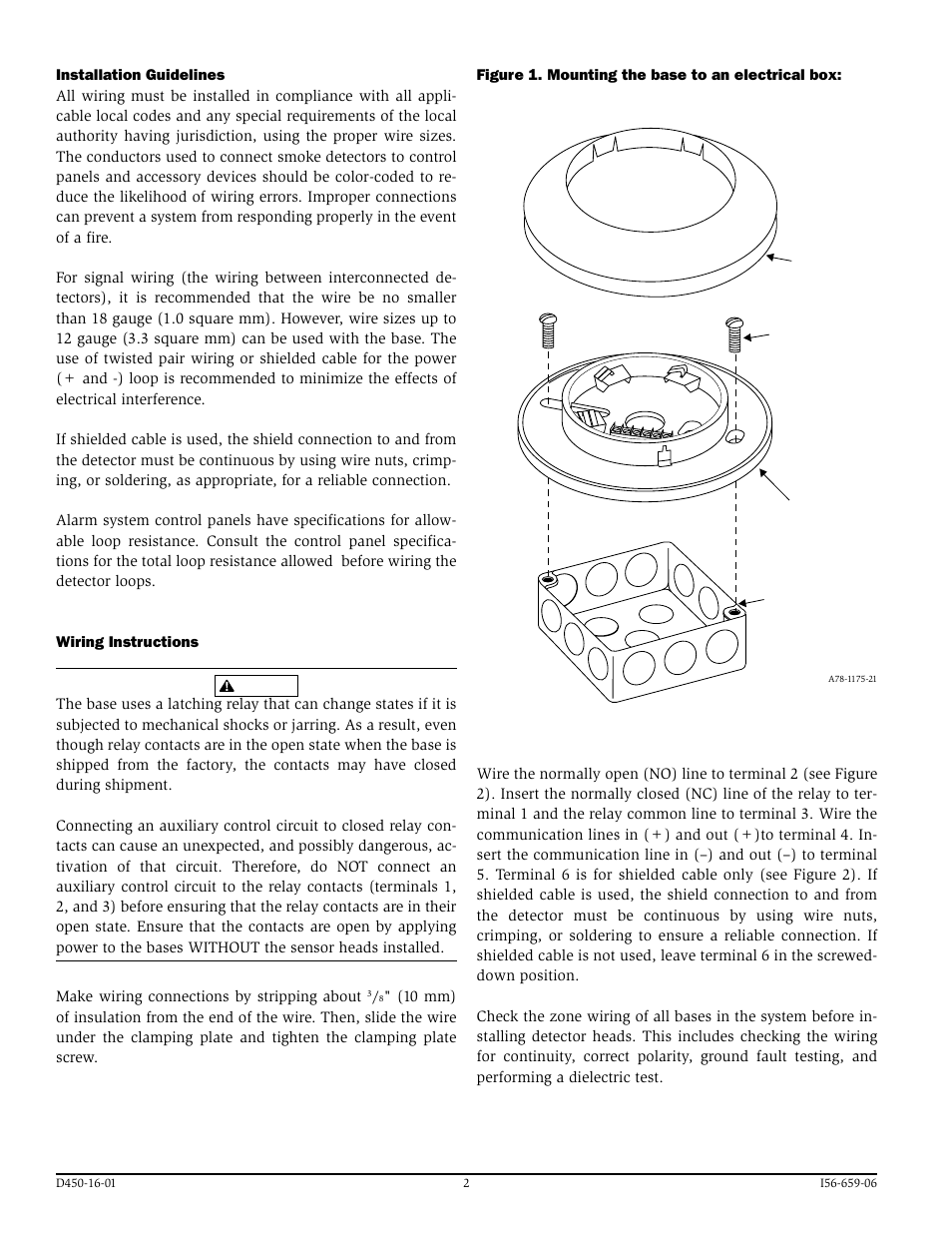 Fire-Lite B224RB(A) Plug-in Relay Detector Bases User Manual | Page 2 / 4