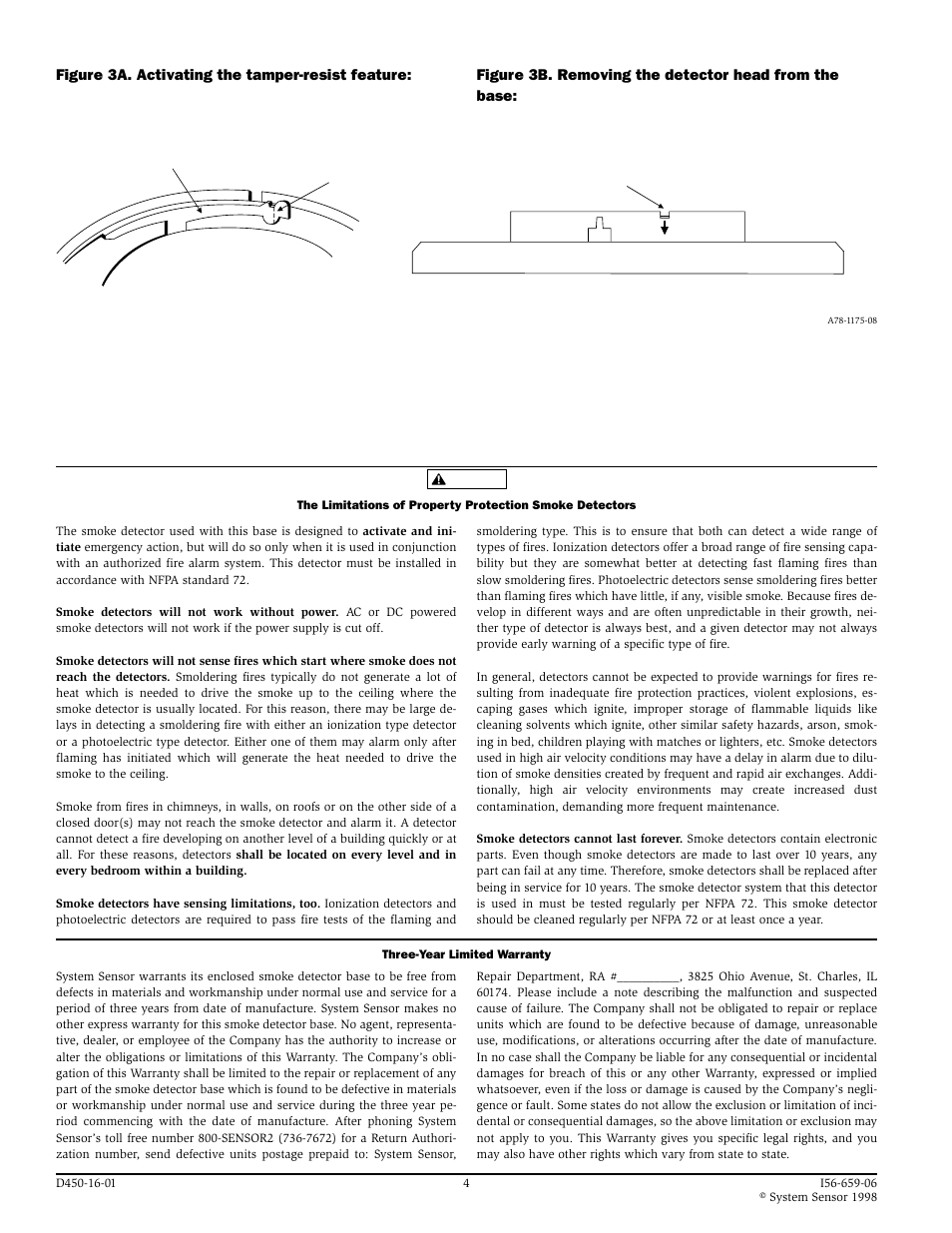 Fire-Lite B224RB(A) Plug-in Relay Detector Bases User Manual | Page 4 / 4